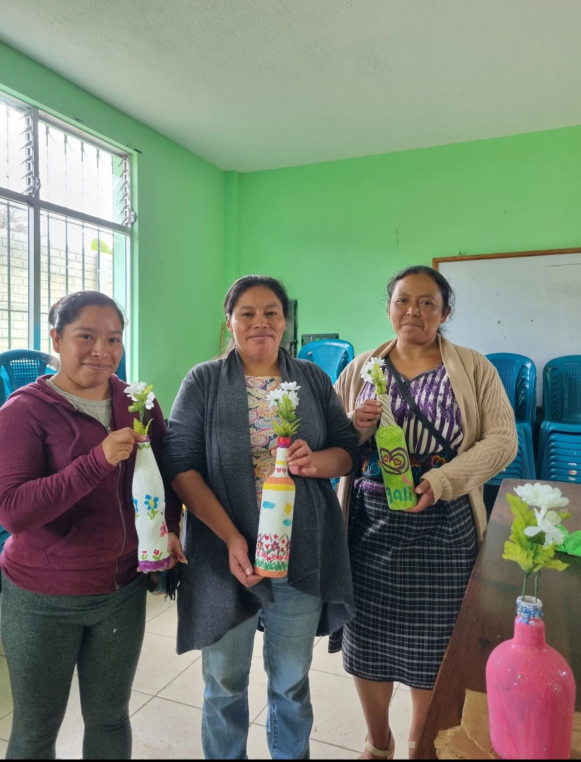 Taller de arte en botellas. 